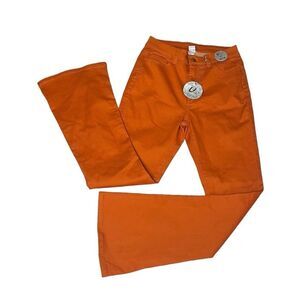 U JEANS Orange Flare Jeans 5 Pocket High Rise Womens Size 9/10 Deadstock NOS